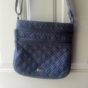 Vera Bradley Triple zip hipster, quilted gray(grey)/rustic blue